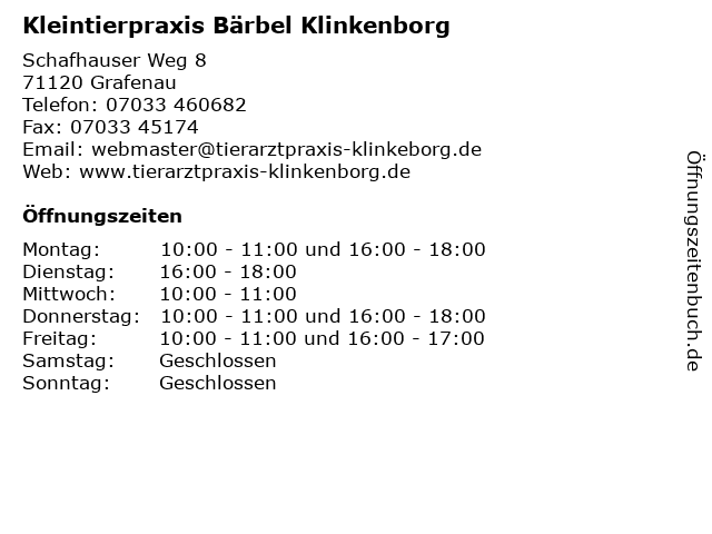 Kleintierpraxis Bärbel Klinkenborg