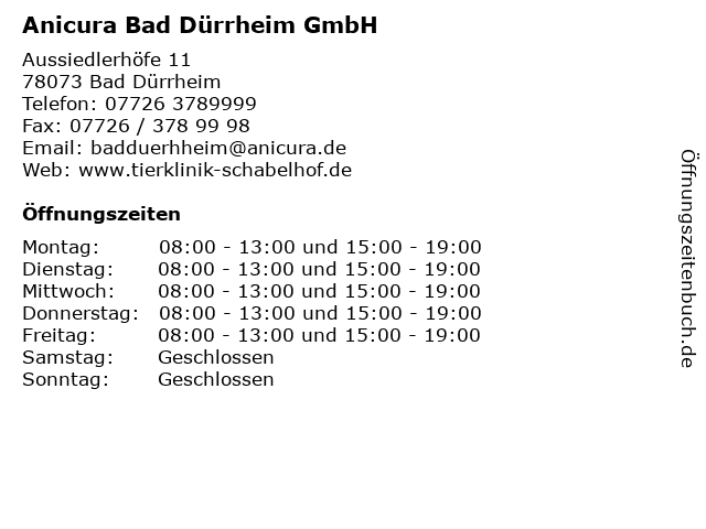 AniCura Kleintierzentrum Schabelhof Bad Dürrheim