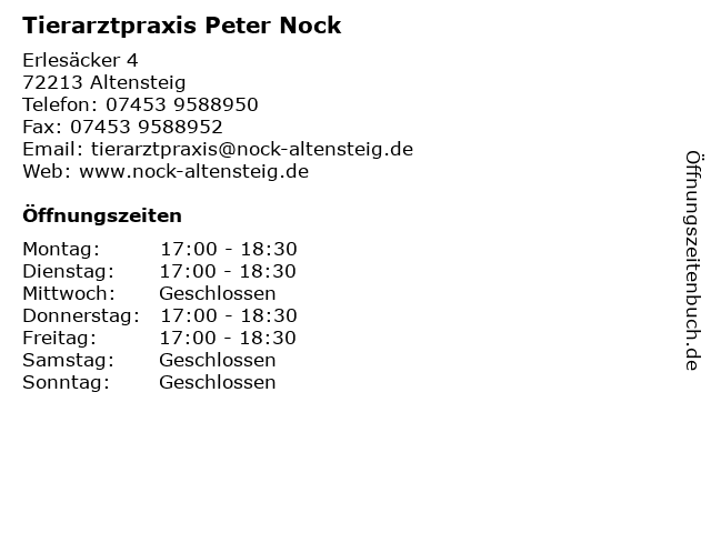 Peter Nock prakt. Tierarzt Tierarzt