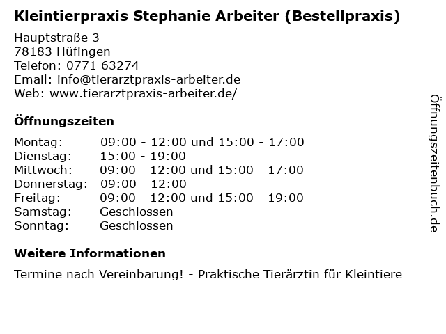 Tierarztpraxis Stephanie Arbeiter