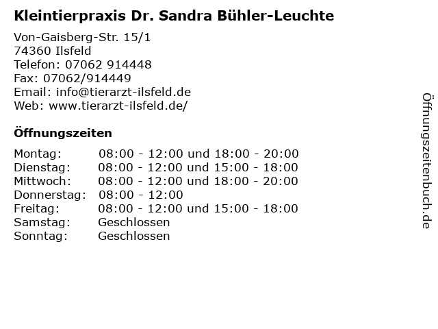 Dr. med.vet. Sandra Bühler-Leuchte / Tierärztin