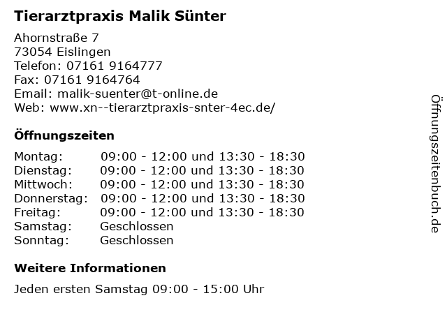 Tierarztpraxis Malik Sünter