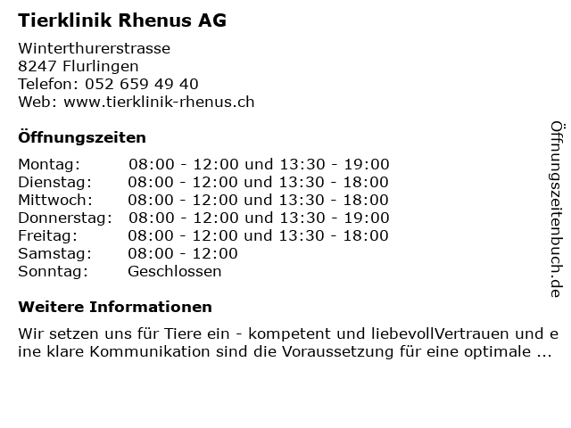 Tierklinik Rhenus AG