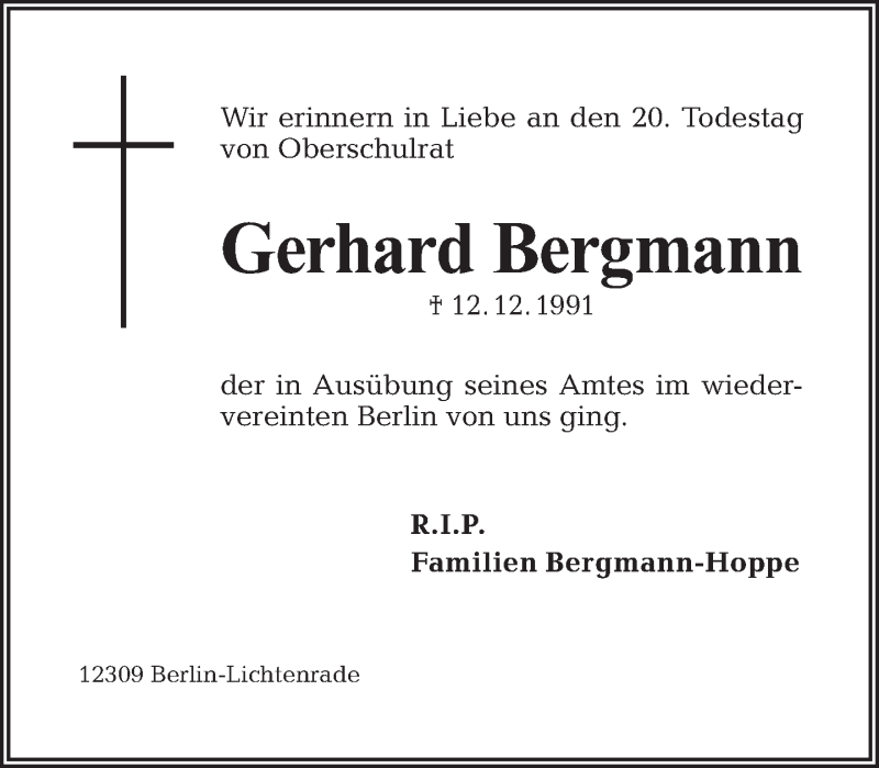 Dr. med. vet. Gerhard Bergmann