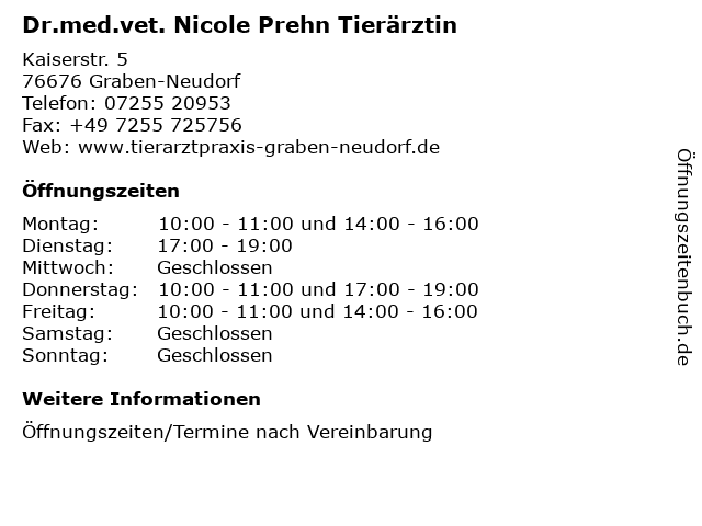 Dr.med.vet. Nicole Prehn Tierärztin