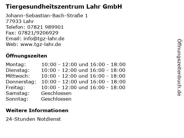 Tiergesundheitszentrum Braun in Lahr GmbH