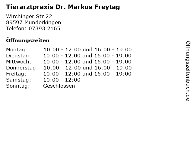 Tierärztliche Praxis Dr. Markus Freytag