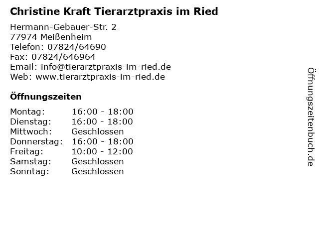 Tierarztpraxis im Ried - Christine Kraft