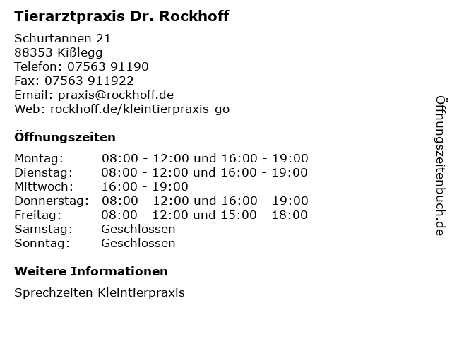 Dr.med.vet. Friedrich Rockhoff Tierarzt