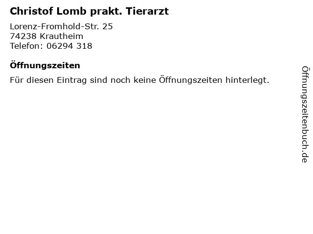 Dr. Christof Lomb Tierarzt