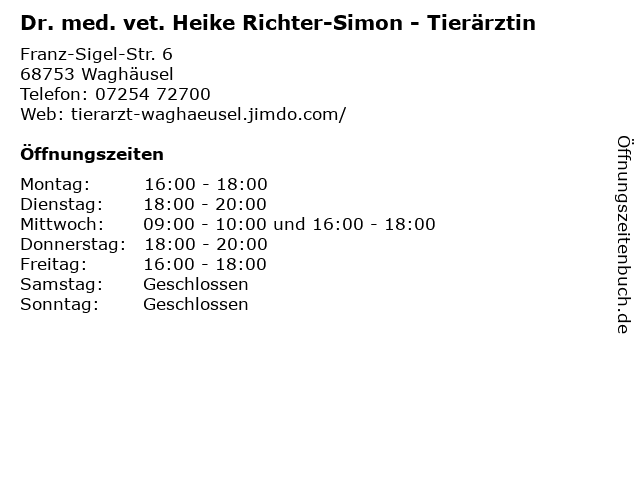 Tierarztpraxis Dr. Heike Richter-Simon