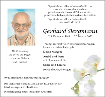 Dr. med. vet. Gerhard Bergmann