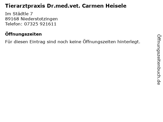 Dr. med.vet. Carmen Heisele