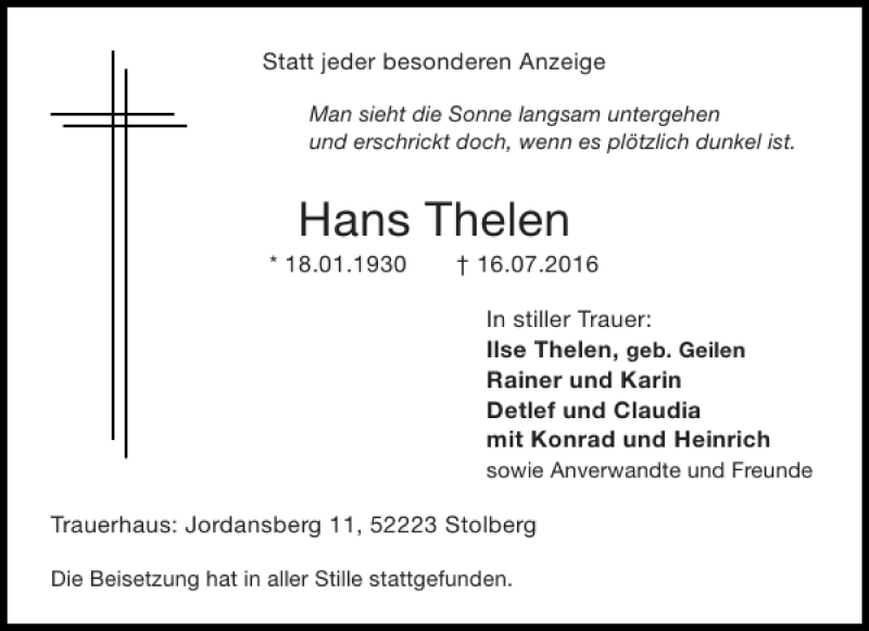 Dr. Hans Thelen