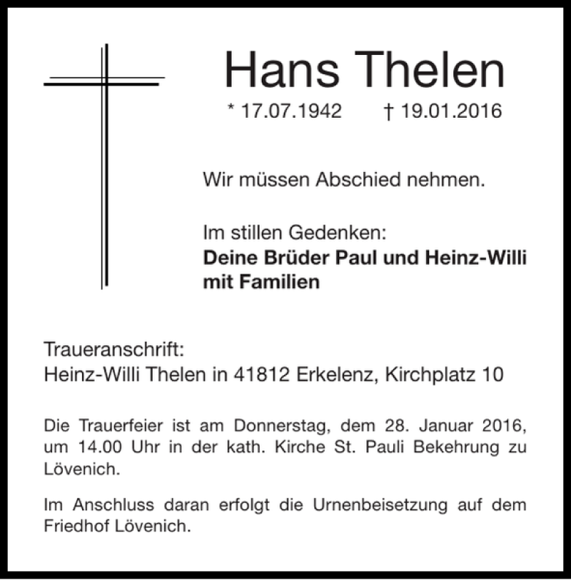 Dr. Hans Thelen