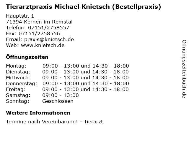 Tierarztpraxis Michael Knietsch