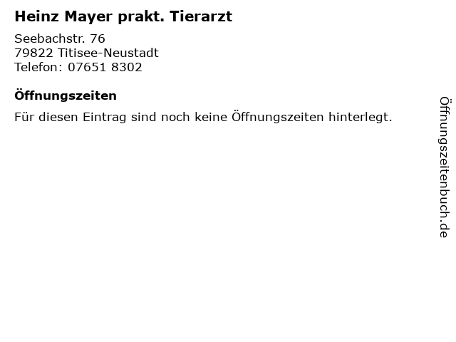 Heinz Mayer Tierarzt