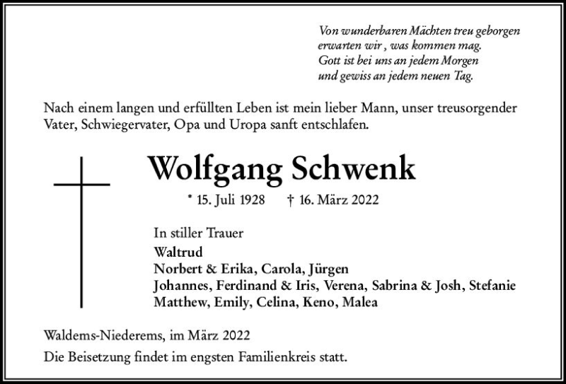 Wolfgang Schwenk Tierarzt