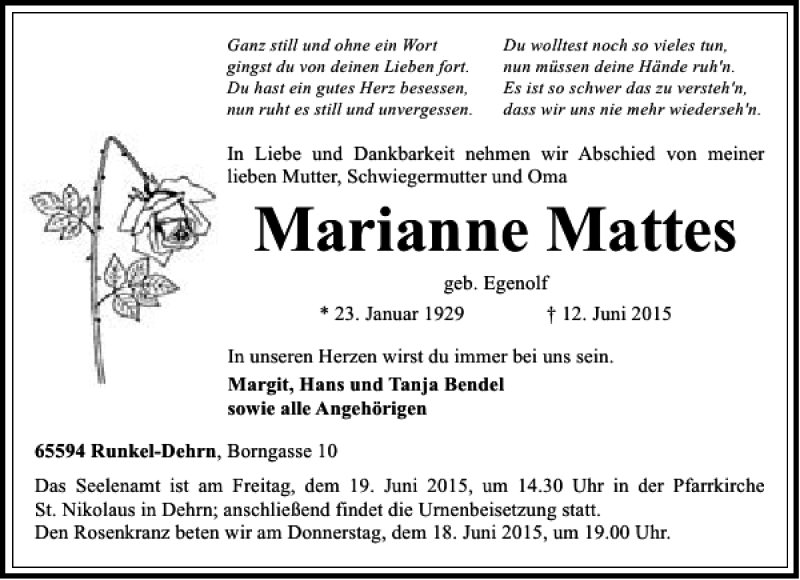Dr. med. vet. Marianne Mattes