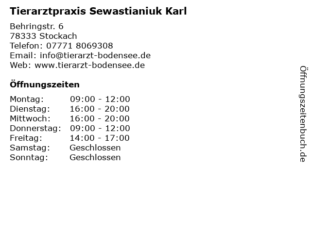 Tierarztpraxis Karl Sewastianiuk