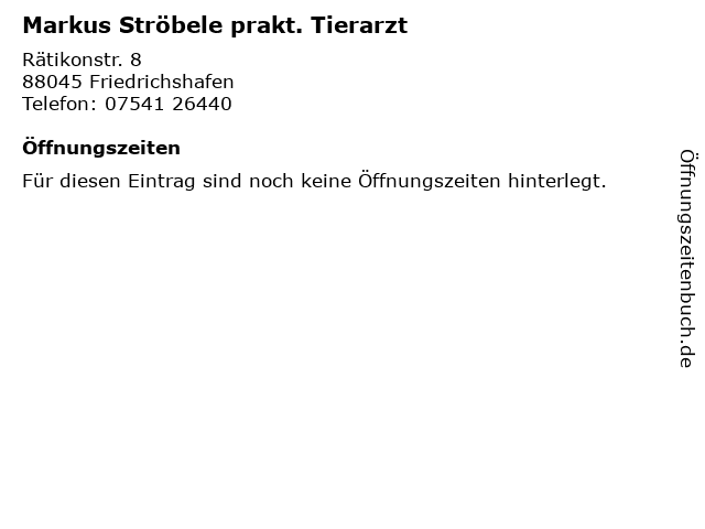 Markus Ströbele Praktischer Tierarzt