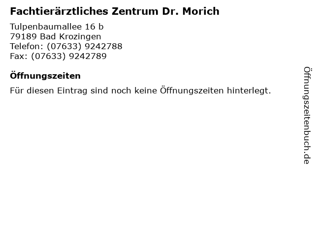 Fachtierärztliches Zentrum für Kleintiere - Dr. Morich