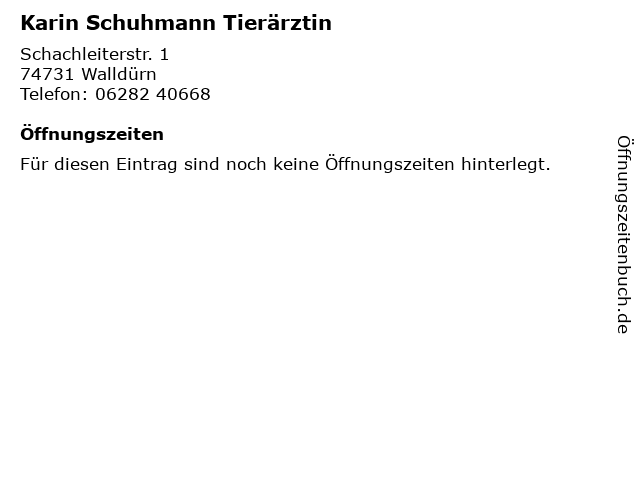 Karin Schuhmann Tierarzt