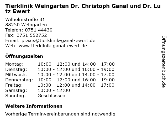 Tierklinik Ganal und Ewert