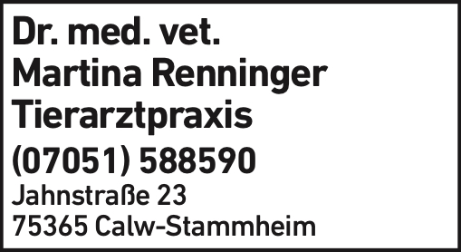 Dr.med.vet. Martina Renninger