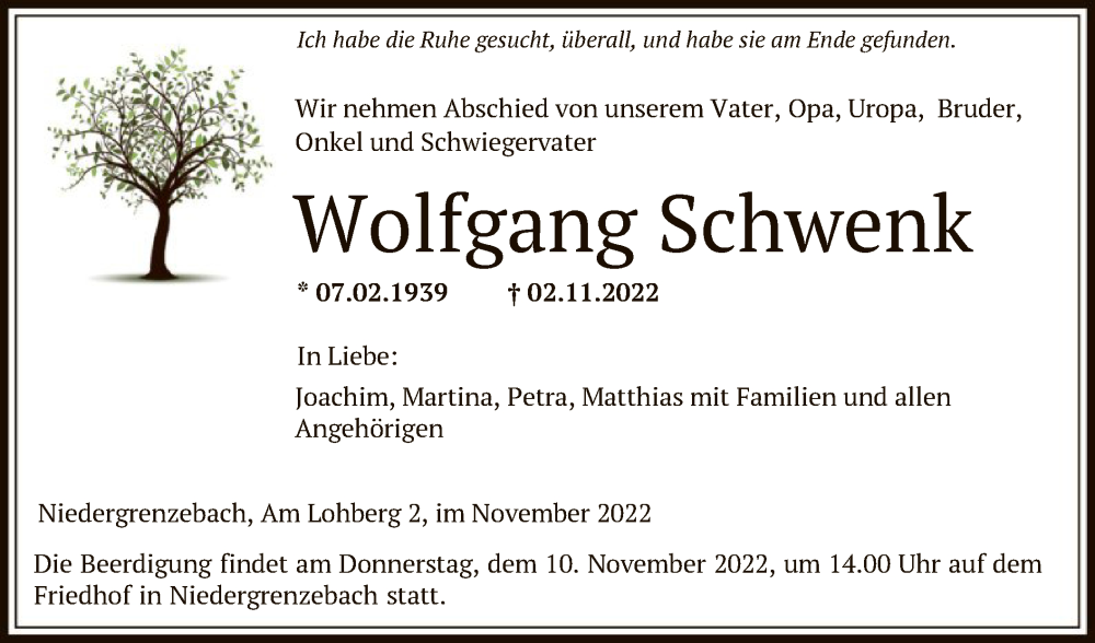 Wolfgang Schwenk Tierarzt