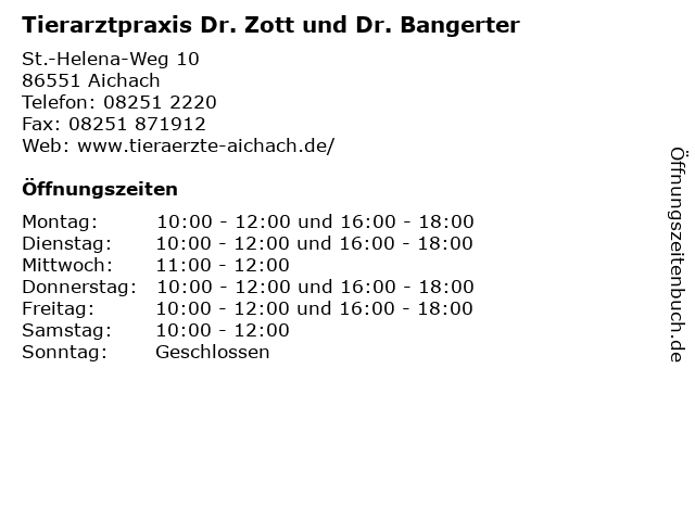 Tierarztpraxis Dr. Zott und Dr. Bangerter