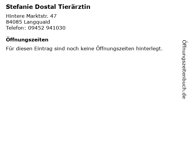 Dr.med.vet. Stefanie Dostal Tierärztin