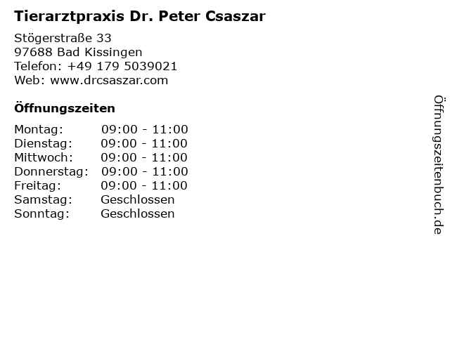 Tierarztpraxis Dr. Peter Csaszar