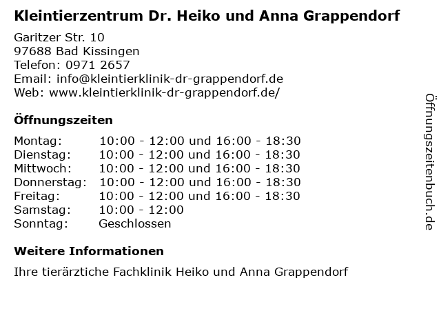 Kleintierzentrum Dr. Heiko und Anna Grappendorf