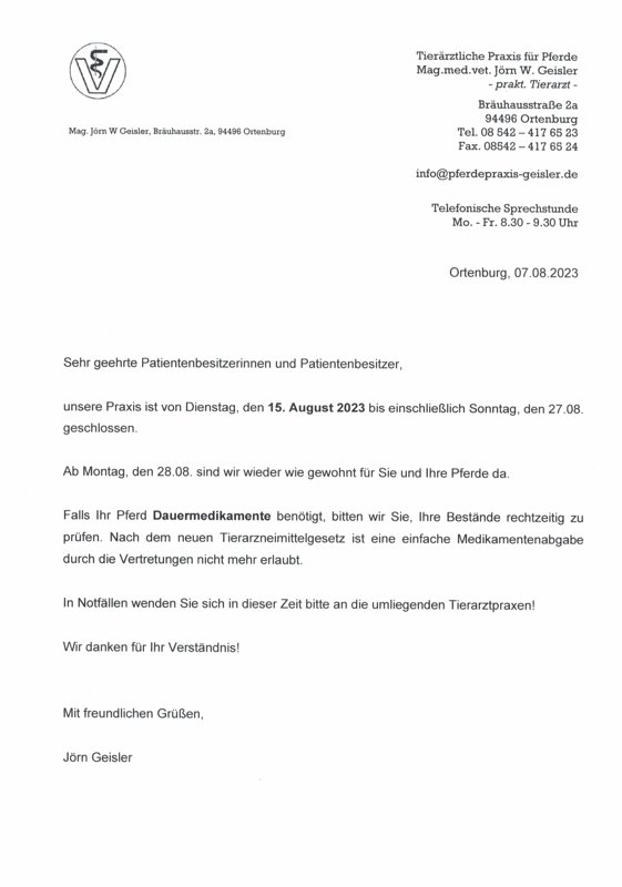 Mag. med. vet. Jörn W. Geisler