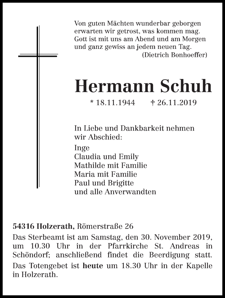 Dr. med. vet. Hermann Schuh