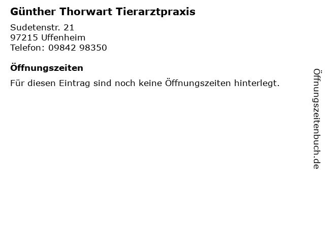 Günther Thorwart Tierarzt