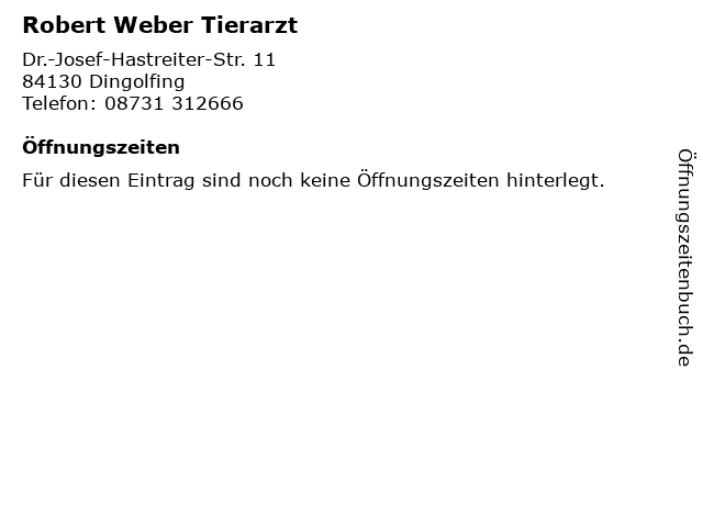 Dr.med.vet. Robert Weber Tierarzt