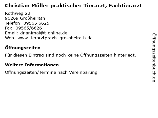 Tierarztpraxis DVM Christian Müller, Großheirath