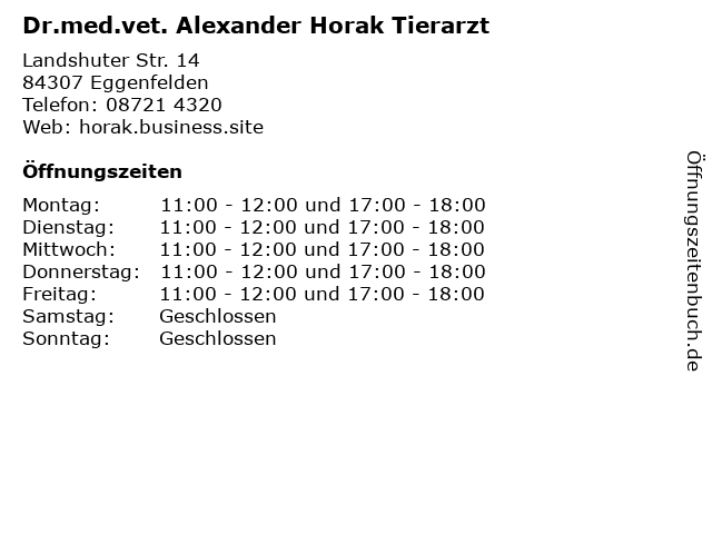 Dr.med.vet. Alexander Horak Tierarzt