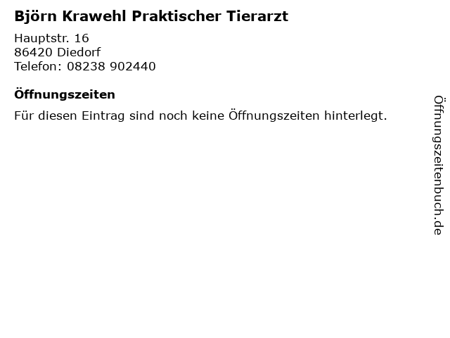 Björn Krawehl Praktischer Tierarzt