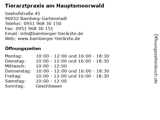 Tierarztpraxis am Hauptsmoorwald