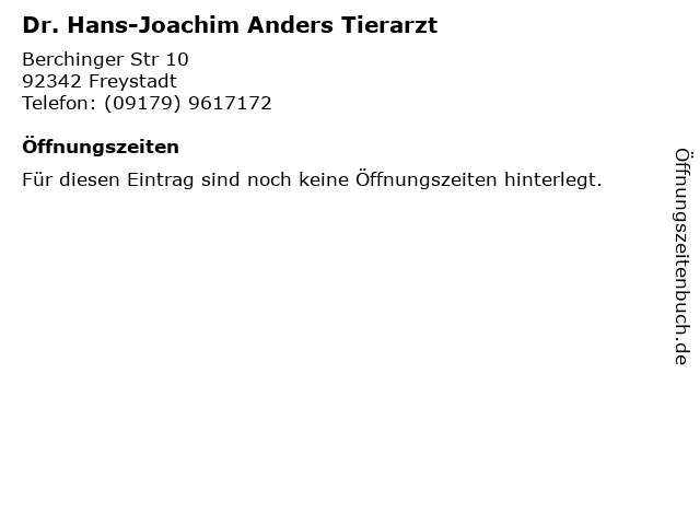 Hans-Joachim Anders Tierarzt