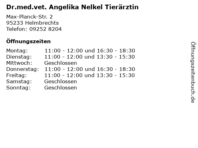 Dr.med.vet. Angelika Nelkel Tierärztin