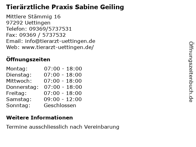 Tierärztliche Praxis Sabine Geiling