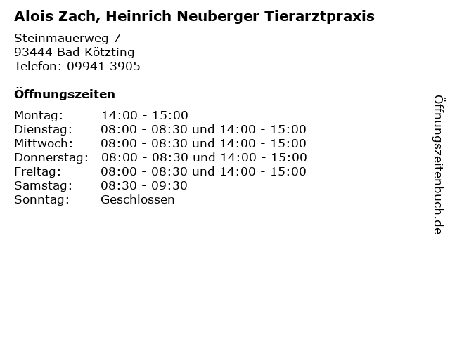 Tierarztpraxis Dr. Alois Zach