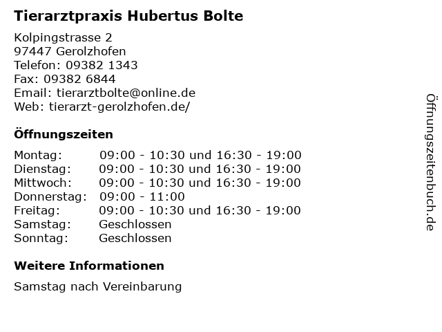 Tierarztpraxis Hubertus Bolte