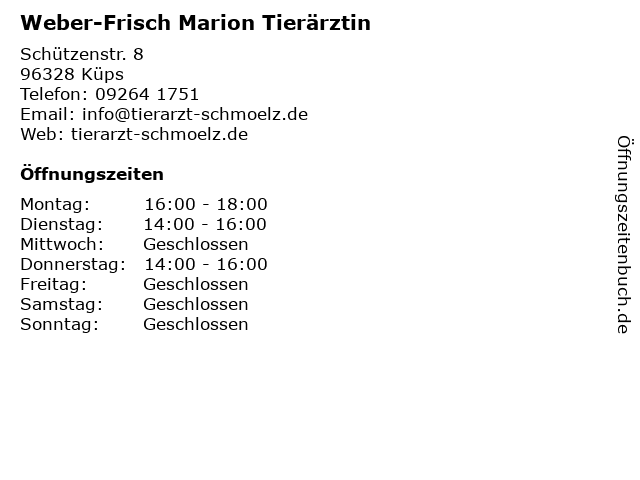 Weber-Frisch Marion Tierärztin